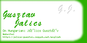 gusztav jalics business card